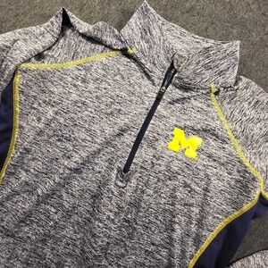 Michigan Wolverines 1/4 Zip Pullover Women's XL 16-18 NCAA Russell Athletics
